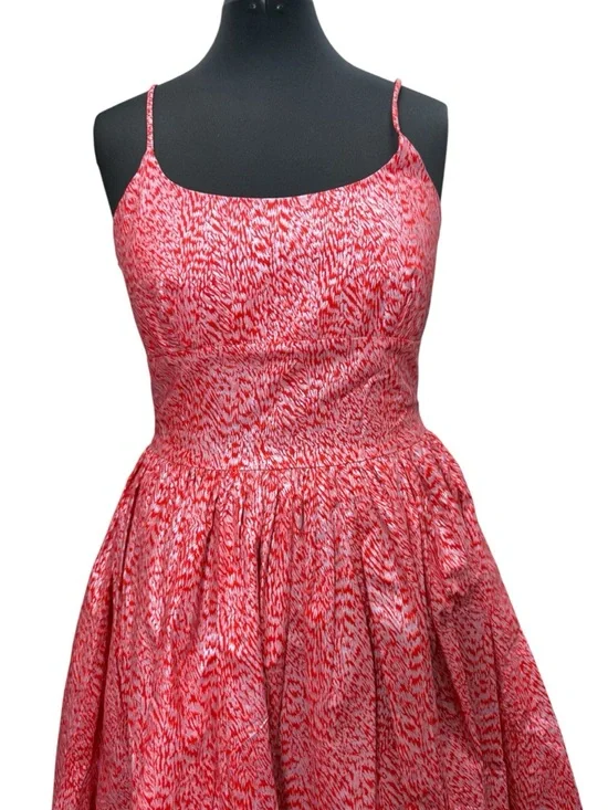 Bernie Dexter Chelsea Red & Silver Tinsel Town Fit-and-Flare Sundress Sz XL - Picture 2 of 5